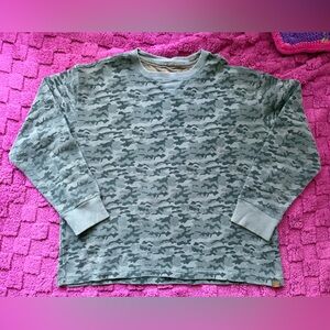 Northwest Territory Grey Camo Long Sleeve Thermal Shirt Mens Size Large